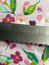 8" scalloped bread knife - stainless steel blade white plastic handle - Dexter Russell SANI-SAFE