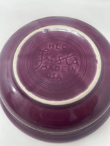 Fiestaware set of 2 soup/salad bowls in purple, showcasing a sturdy ceramic design ideal for everyday use.