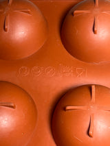 6 half dome baking mold - red silicone