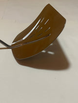 Foley Stainless Steel Wide Slotted Turner Lifter MPLS Curved Spatula, featuring a thin, sturdy metal blade and a like-new resin handle for flipping foods effortlessly.