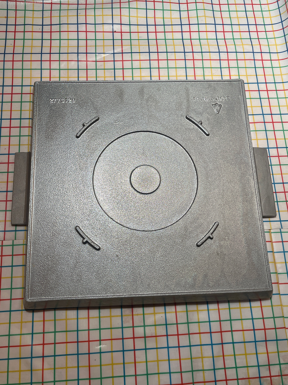 Square griddle skillet - cast aluminum - vintage GE