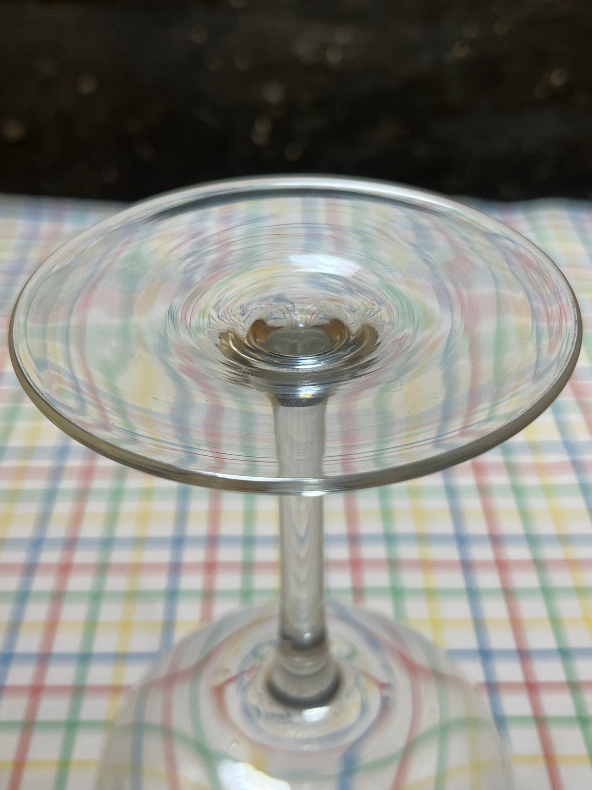 Chardonnay wine glass - crystal glassware - no brand
