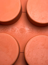 8 cylinder baking mold - red silicone