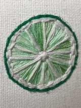 “Lime” (2026) - embroidery on canvas - Vibrantly Earthy