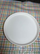 Plates with raised edge - white stoneware ceramic with matte finish - GAP Home