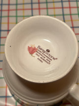 Teacup and saucer set with lily pattern - Sangostone