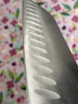 7" santoku knife - stainless steel blade black handle