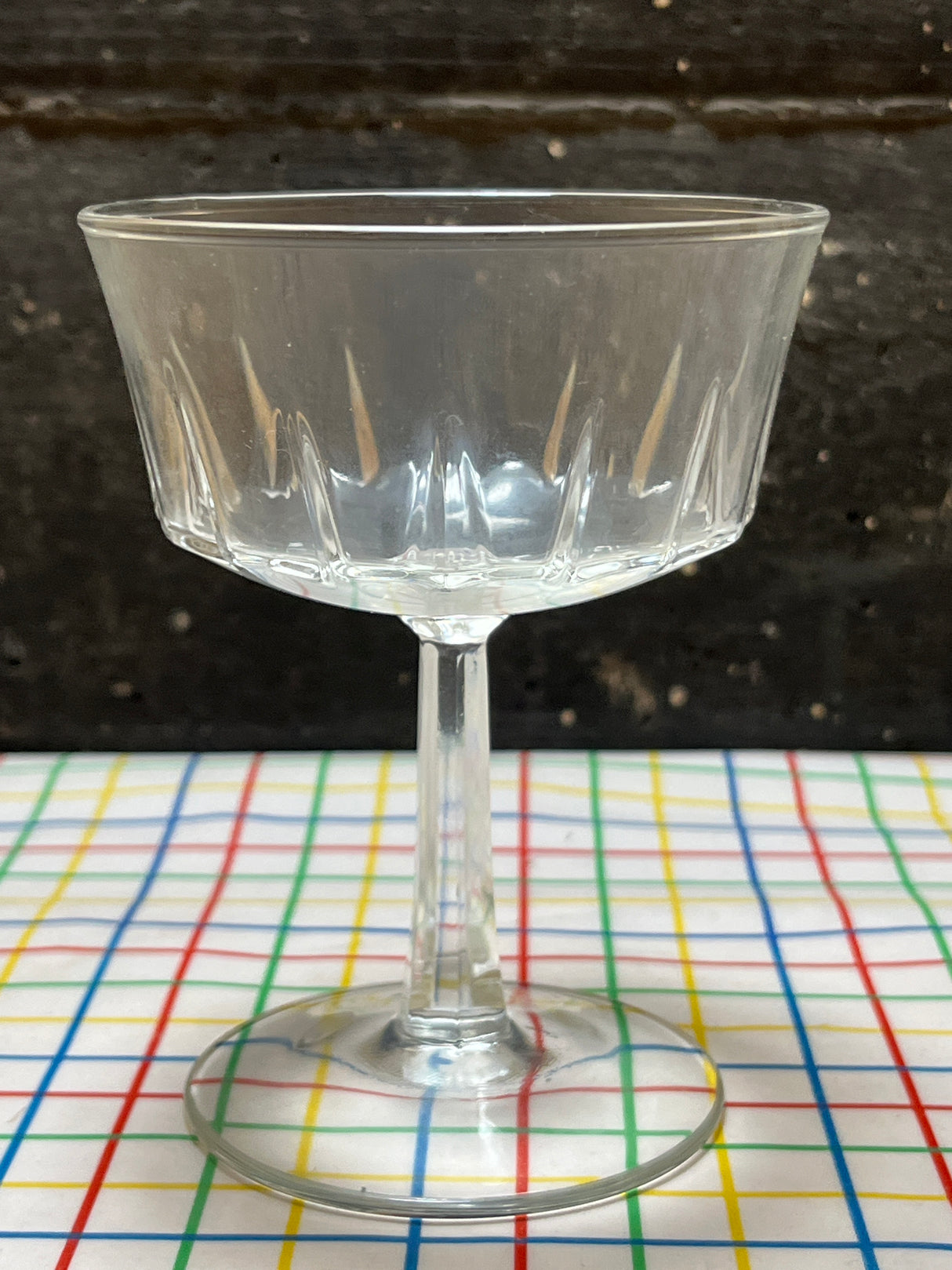 Champagne glass - cut glass - vintage Cristal D'Arques Durand REGENCY