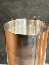 Set of 4 Champagne glasses - silver plated and brass - vintage International Silver Company 1960s
