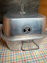 Roaster with tray insert and lid - aluminum- vintage Wear-Ever