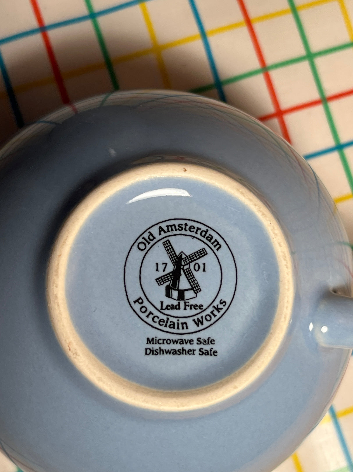 Pastel blue ceramic tea set - Old Amsterdam Porcelain Works