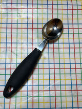Ice cream scoop - stainless steel with black silicone handle