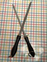 Honing rod/steel - magnetized with black handle