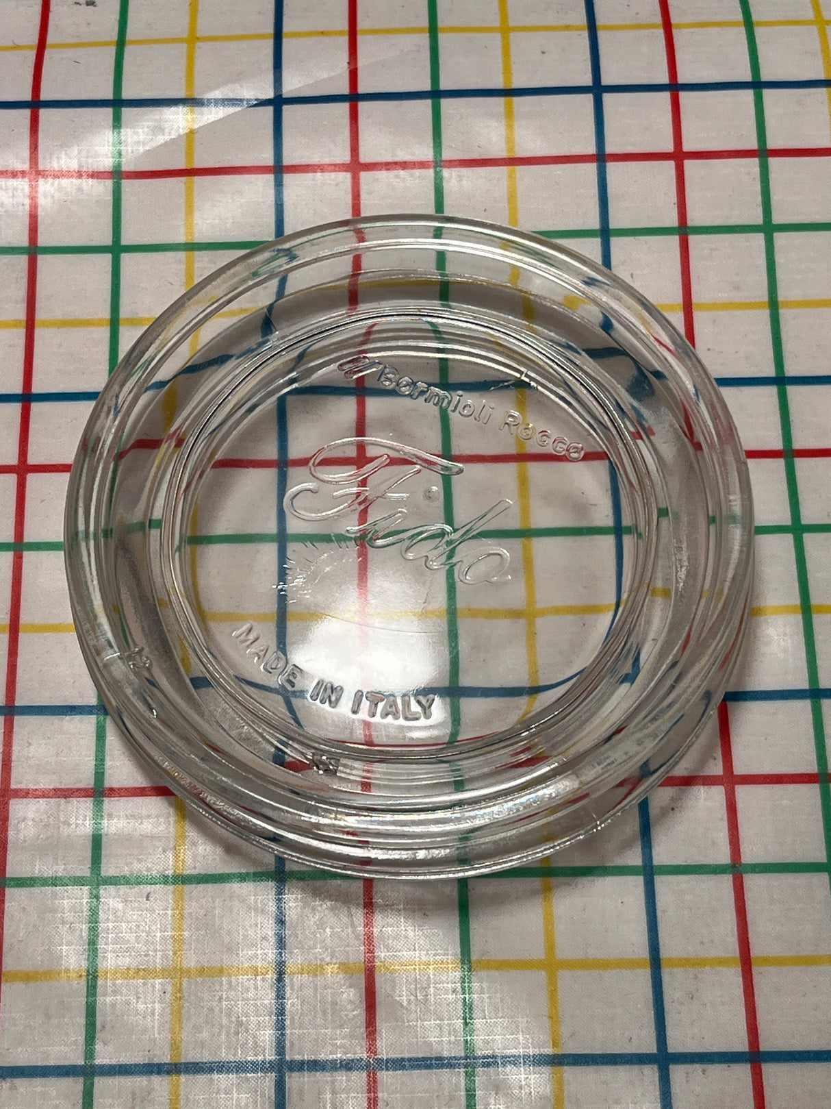 Clear glass jar lids - made in Italy