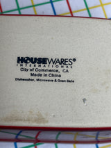 Mini covered baking/casserole dish - red stoneware ceramic - Housewares International