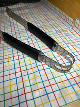 16” stainless steel tongs with plastic handles