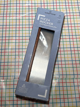 Rocker blade for pizza, flatbreads, paninis - stainless steel and wood - Crofton