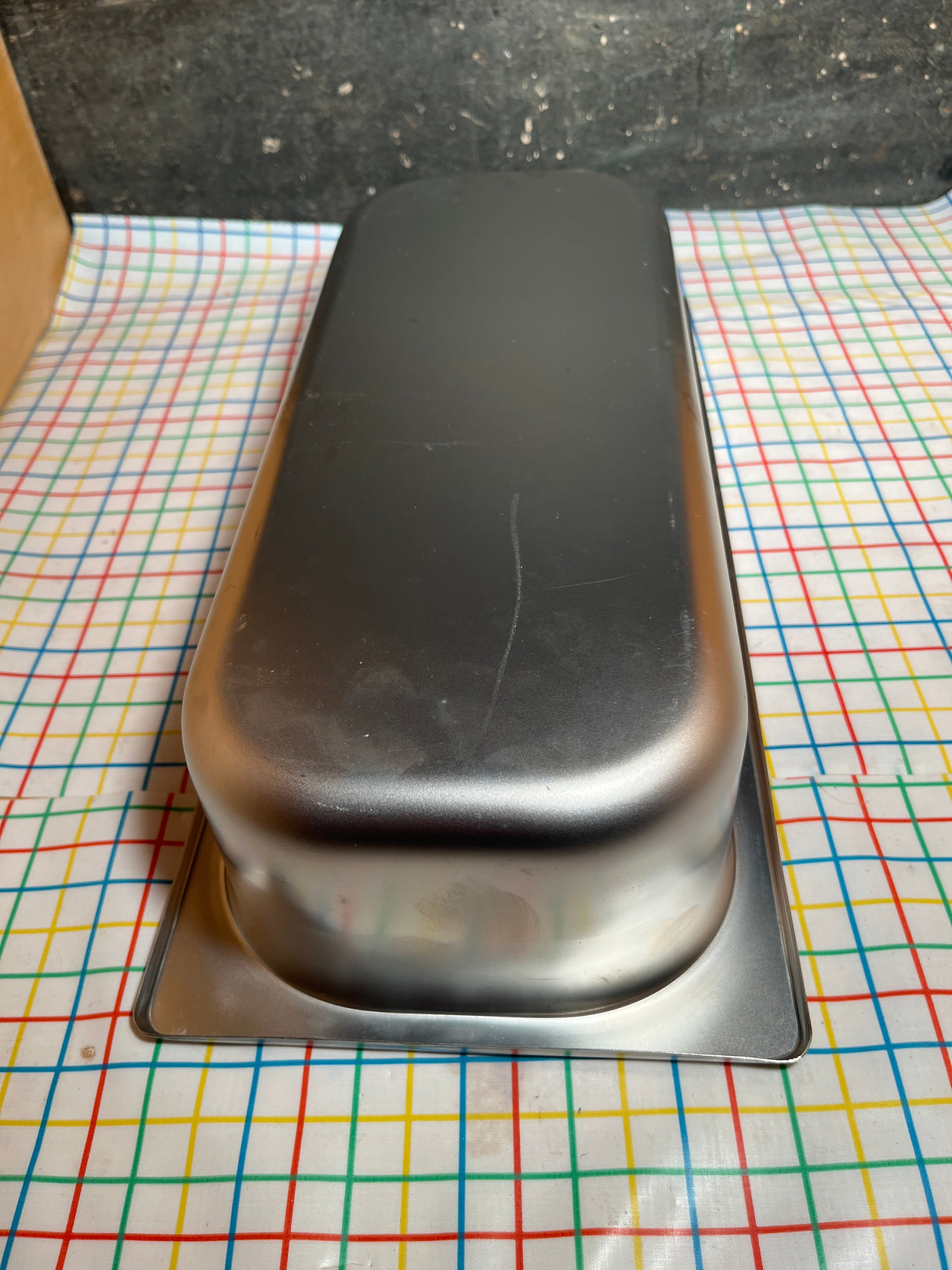 Steam pan 1/3 size 14”L x 6.5”W 3” deep - stainless steel