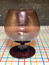 Amethyst brandy sniffer glass - vintage Empoli