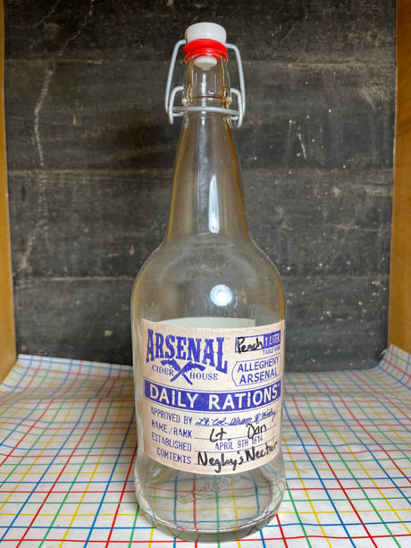 1 liter bottle with stopper - glass and silicone - Arsenal Cider House
