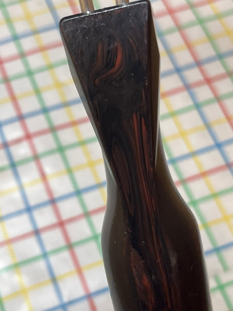 Coil whisk - stainless steel with brown marbled resin handle - Cutco