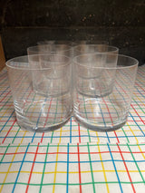 Set of 6 glass crystal lowball drink tumblers - Mikasa
