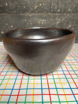 Bowl with heavy base smoky black glaze - handmade ceramic