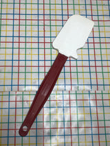 Commercial-grade scraper spatula - rubber and red food-grade plastic - Rubbermaid FG1962000000