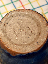 Mug with blue and speckled sandy glaze - handmade ceramic