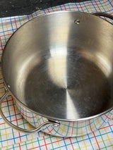 5.5qt stock pot - stainless steel with glass lid - COOKRIGHT