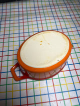 Mini #13 oval baking dish - orange flame stoneware ceramic - Staub La Cocotte