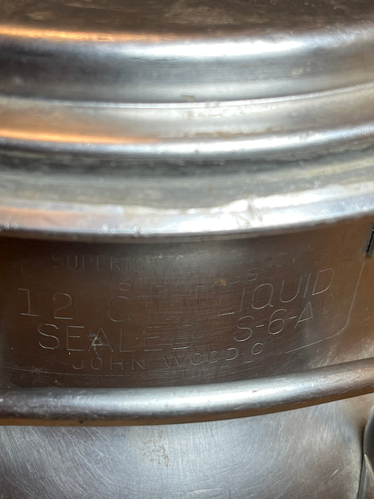 RARE John Wood Young’s Dairy stainless steel milk can