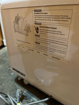 Farberware Professional Portable Dishwasher with built-in water tank, compact design, and five wash programs, ideal for small kitchens. Missing utensil tray and shelf attachment.