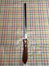 9" serrated bread knife - stainless steel with wood handle - EKCO