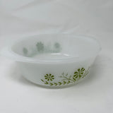 Glasbake glass bowl with green floral motif. From Spoons Kitchen Exchange. 