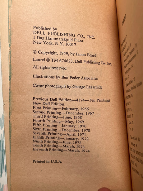 “The James Beard Cookbook” (Laurel edition 1974)