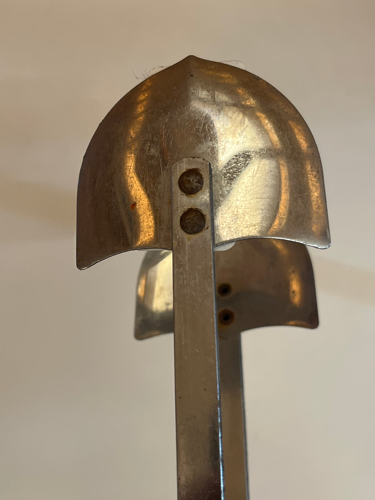 Vintage grill tongs with wood handle