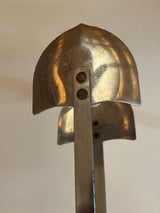 Vintage grill tongs with wood handle