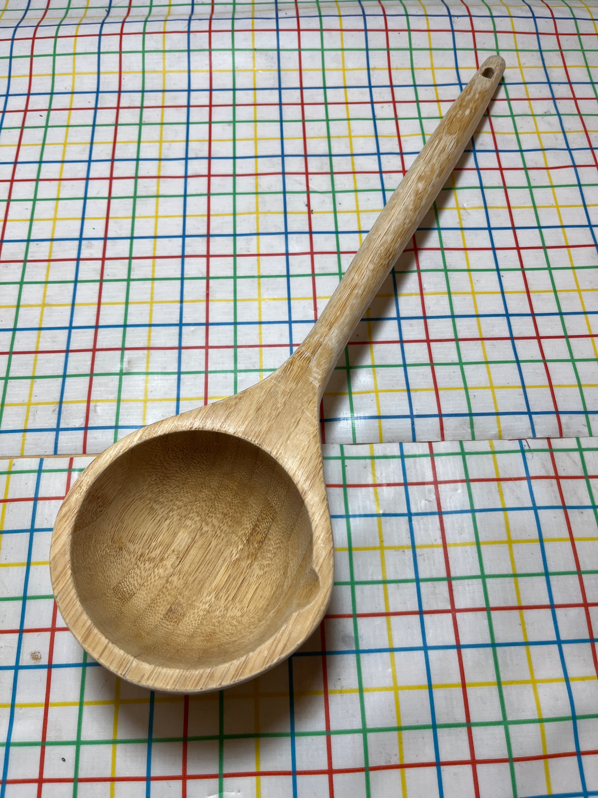Ladle with flat base - bamboo