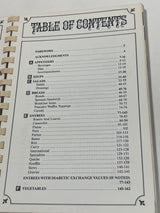 Table of Contents from RARE An Apple A Day Volume Two – Vegetarian Cookery by Doctors' Wives, detailing sections like Appetizers, Soups, Salads, Breads, and Entrees.