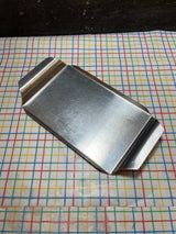 Small baking sheet /minimalist serving tray - stainless steel - vintage D.C. Lewis