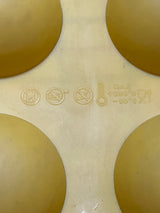 8 half-dome/ sphere baking mold - yellow silicone