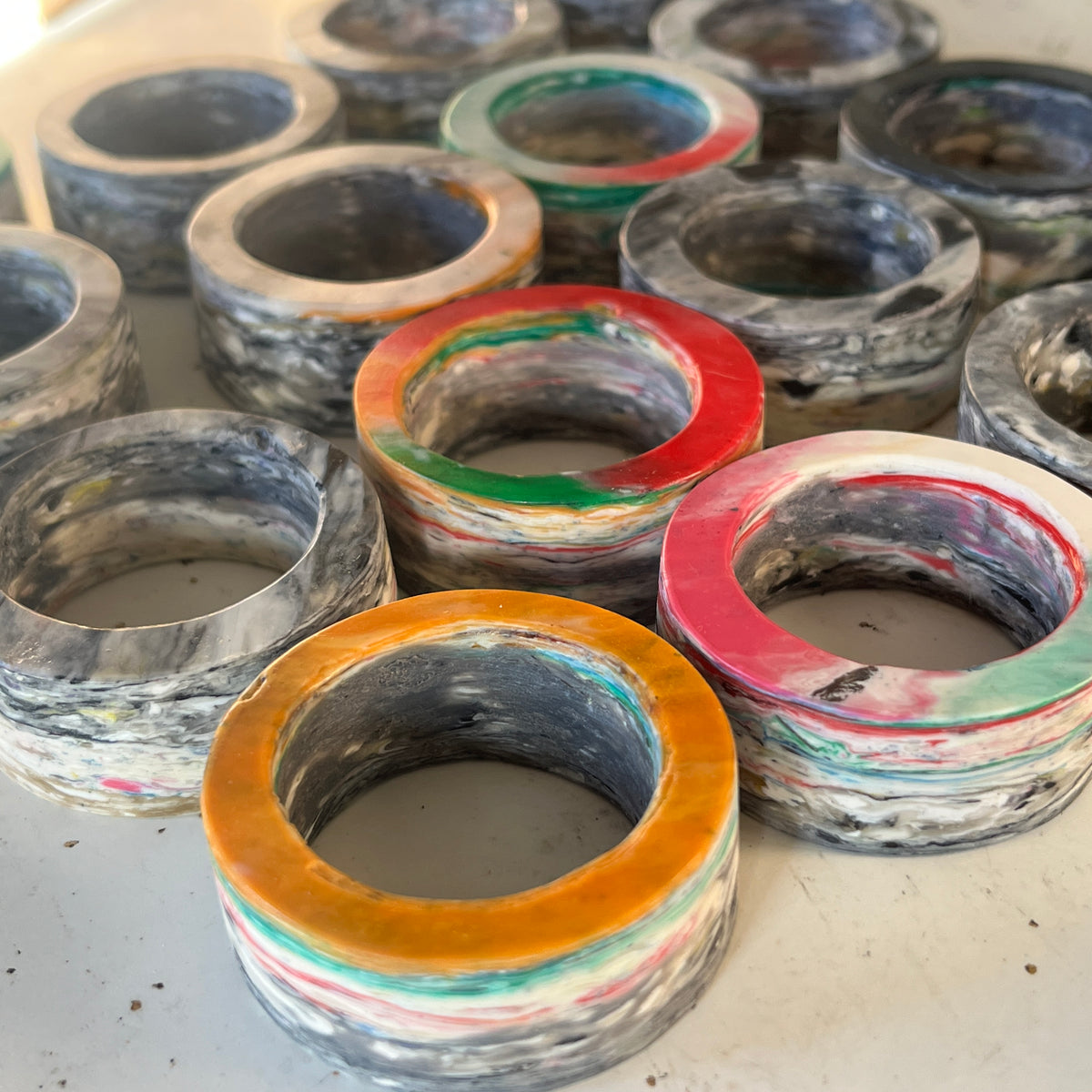 Recycling Rings Napkin rings from Reimagined Recycling – Spoons Kitchen Exchange