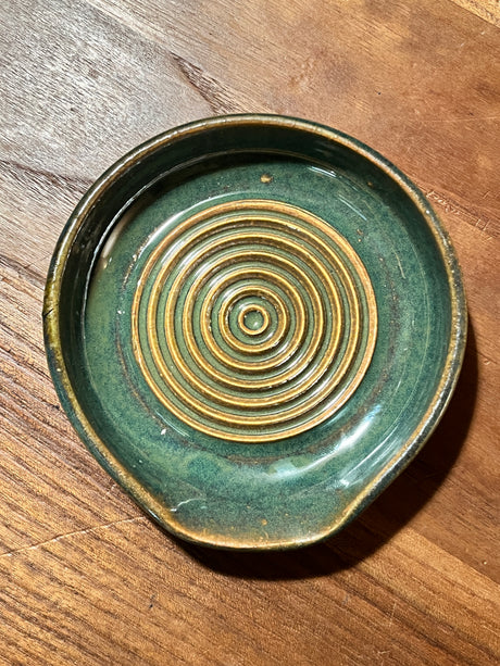 Handmade ceramic garlic grater spoon rests by Charles Lehman